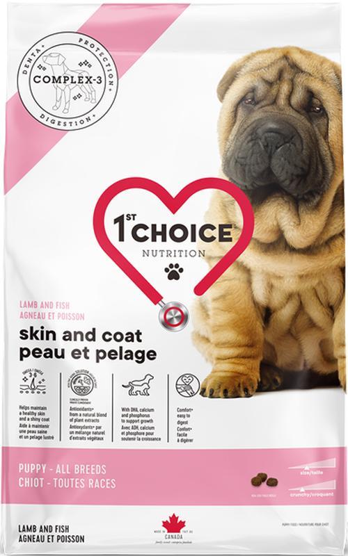 1st Choice Puppy Skin & Coat ЯГНЯ і РИБА корм для цуценят всіх порід 11 кг (11150)